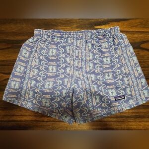 Patagonia Baggies. Swallowtail Geo: Blue  Print